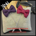 Men Fashion Silk Woven Flower Label Pin Bow Tie Clips Wholesale